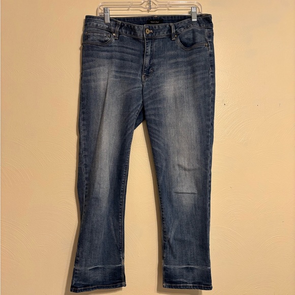 White House Black Market Denim - White House Black Market Dark Blue Straight Leg Jeans